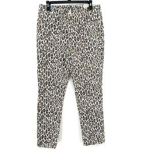 NWT Chico's So Slimming Girlfriend Slim Leg Ankle Pants in Leopard Women's 6